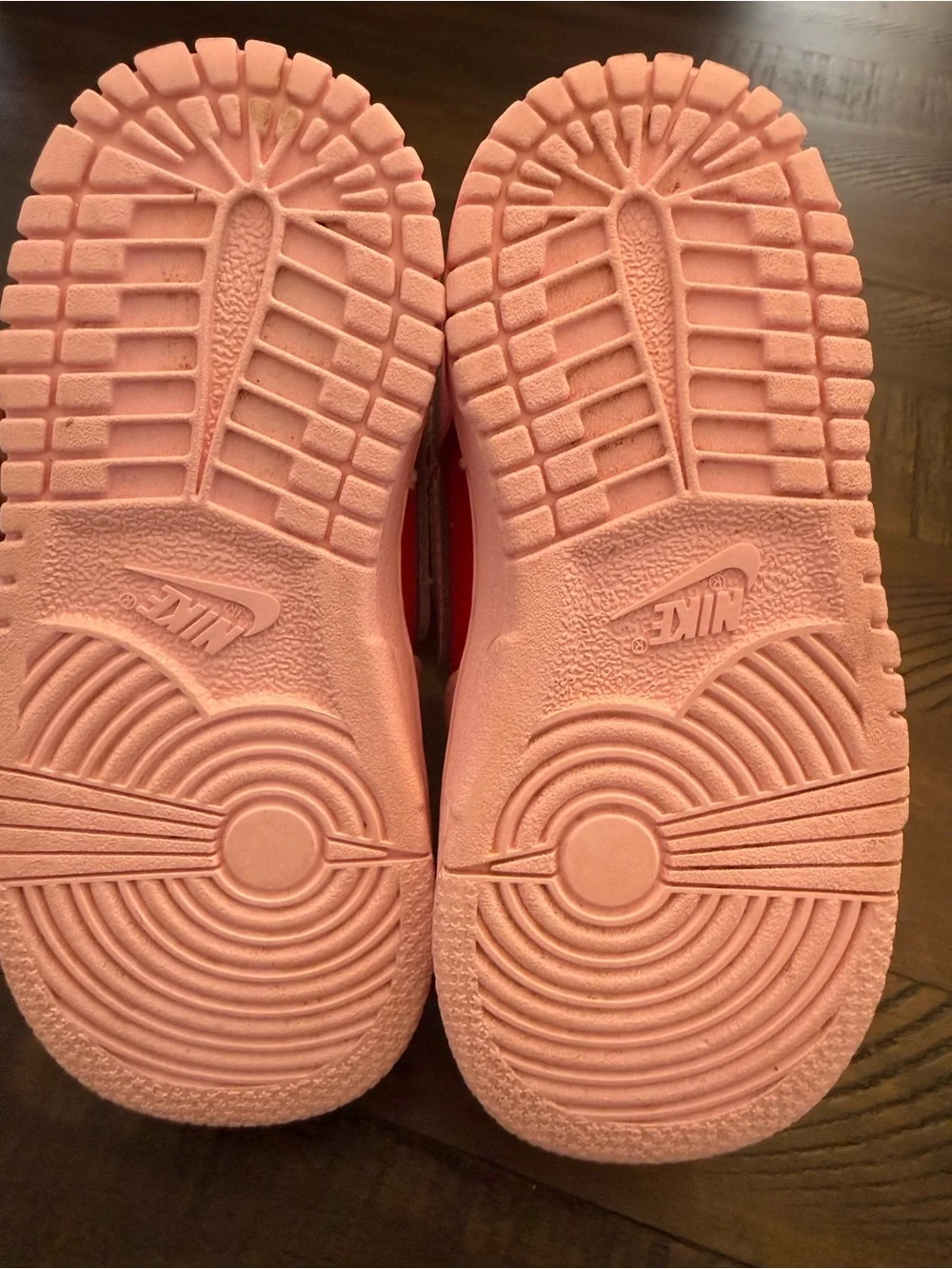 Nike Kids Pink and Red Nike Dunk Low